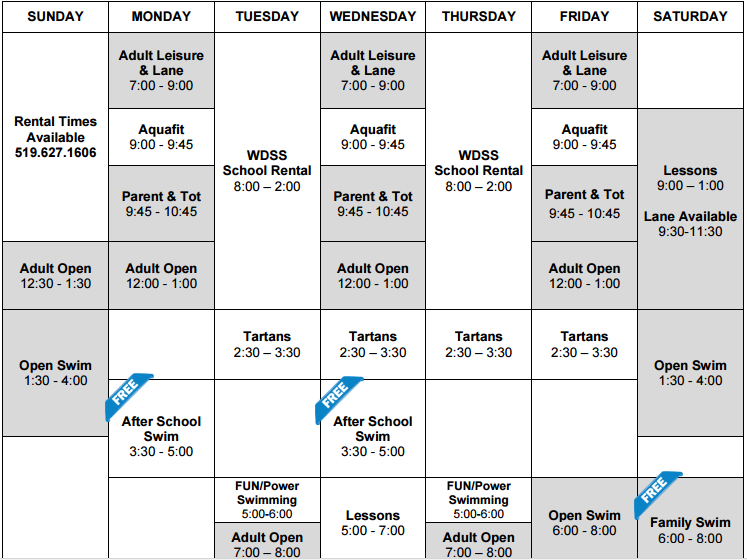 wallaceburg sydenham pool 2017 schedule