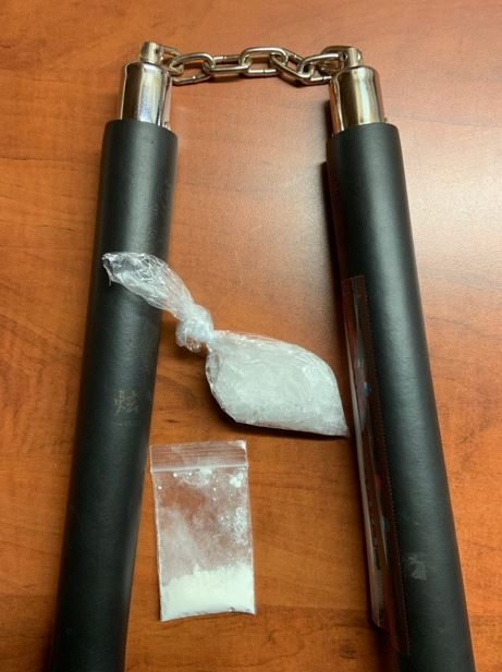 Police Seize Nunchucks Drugs Cash Scales