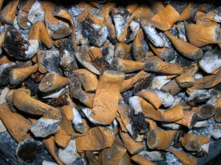 cigarette butts