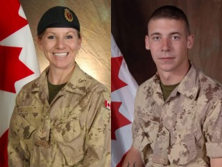 Kristal Giesebrecht, left, and William Cushley