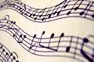 music notes singing
