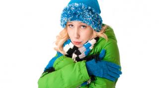 cold shivering winter snow