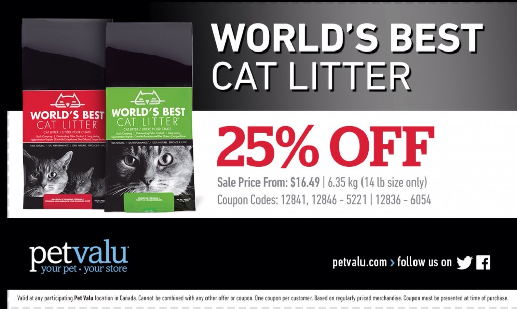 Click here for a coupon for The world's Best Cat Litter