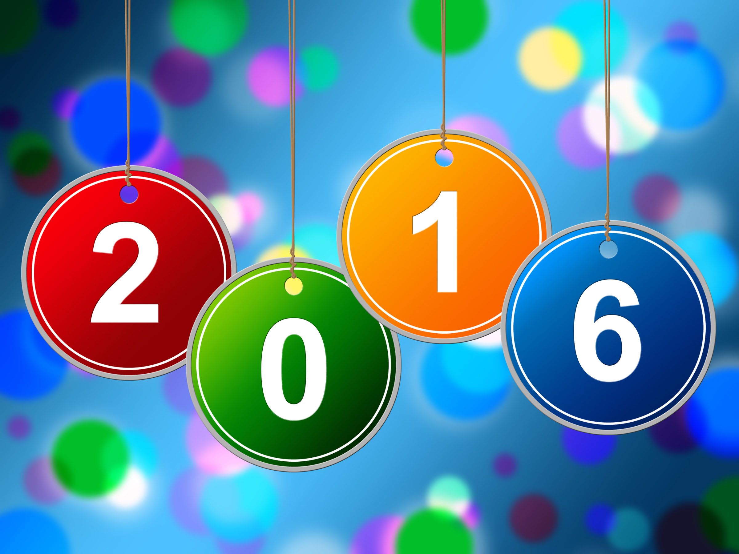 New Year Meaning Two Thousand Sixteen And Celebrate