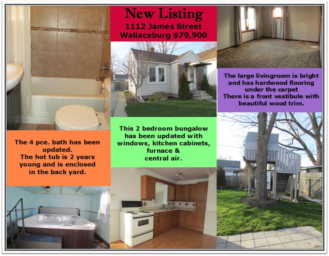 Homeward Realty New Listing 1112 James Street in Wallaceburg