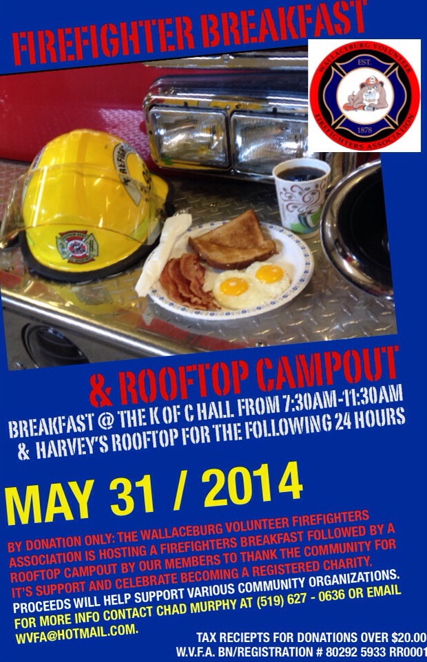 Wallaceburg volunteer firefighters are raising the roof