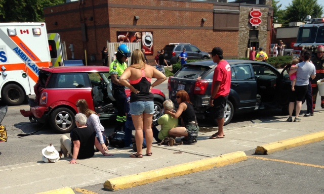 Crash on Dufferin Avenue in Wallaceburg