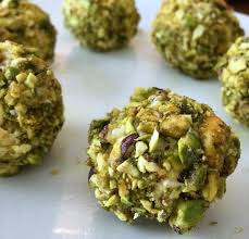 Goat Cheese Balls with Pistachio and Dried Cherries