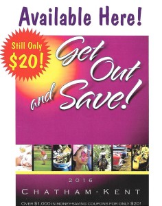 Get your 2016 Get Out & Save, CK! Coupon Book in Wallaceburg at CK Spices, Coffee & Teas!