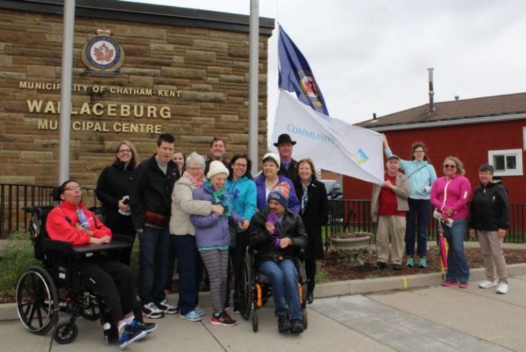 Flag raised for Community Living Month in Wallaceburg