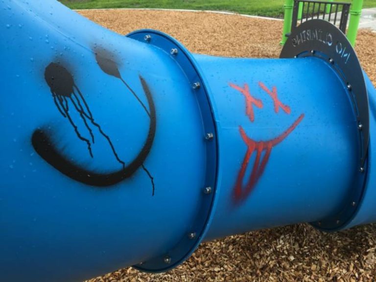 Wallaceburg tagged with obscene, vulgar graffiti