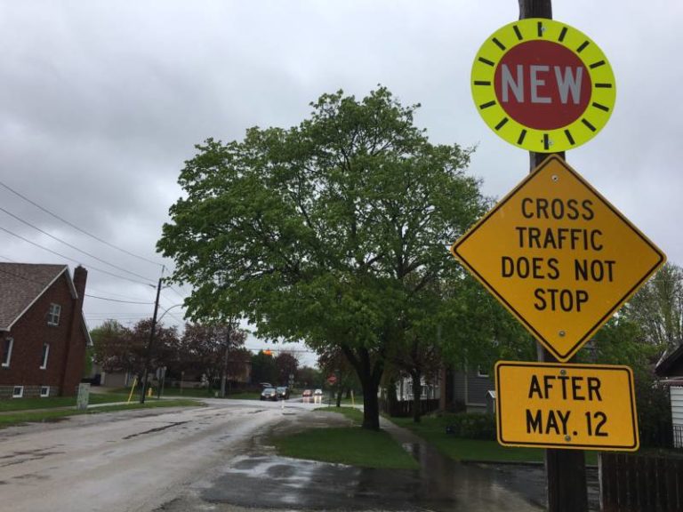 4-way stop being removed on Murray St. in Wallaceburg
