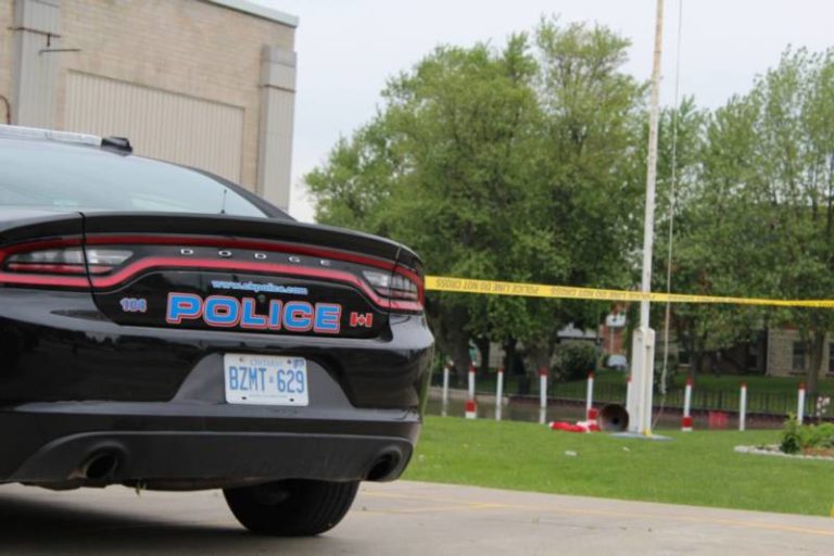 Police investigation outside Wallaceburg Legion