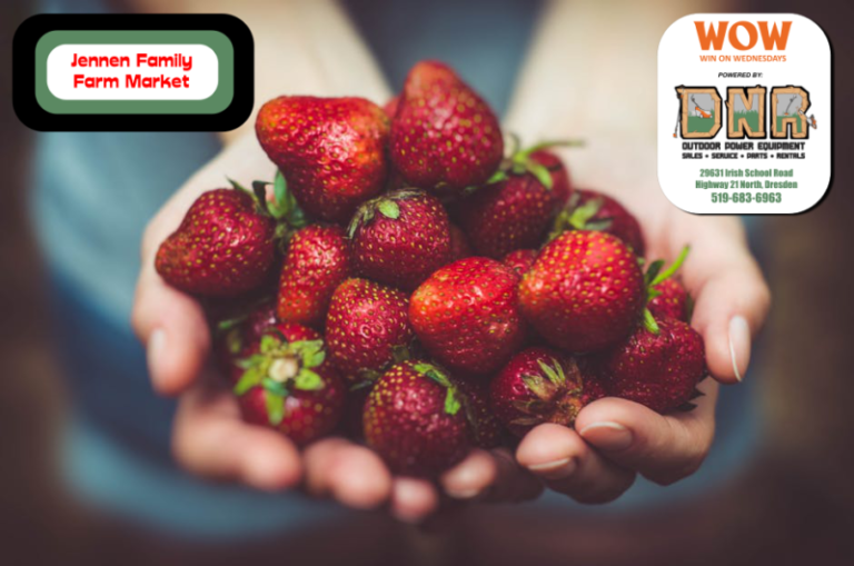 WOW! Win 2 flats of strawberries from Jennen Family Farm Market!