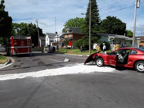 Two-vehicle rollover crash in Sarnia