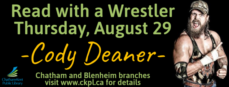 Read with a wrestler at the CKPL