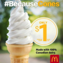 McDonald’s $1 vanilla cones continue!