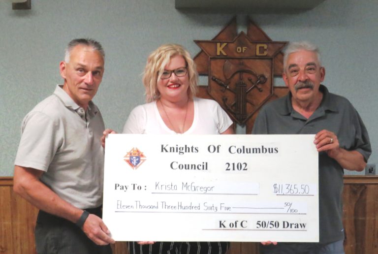 K of C hands out 50/50 draw prize