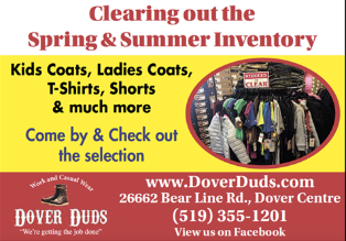 Dover Duds – Clear out!!