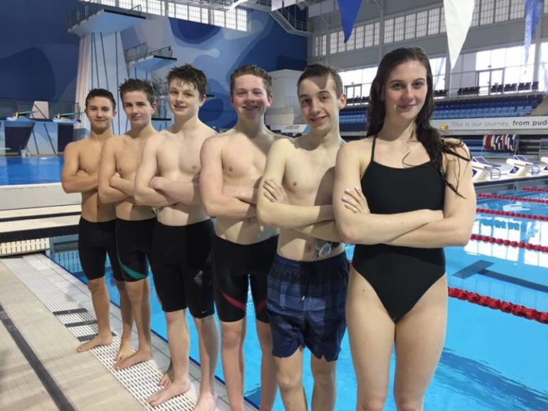 WDSS Swim Team competing at OFSAA