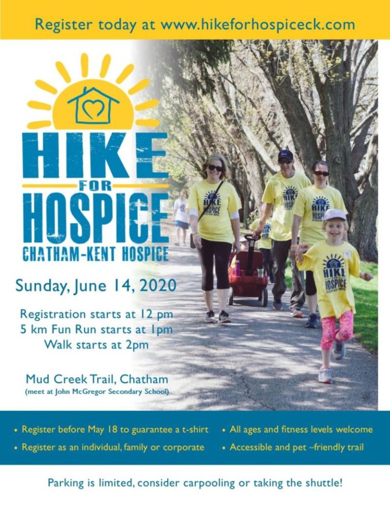 Hike for Hopsice rescheduled information