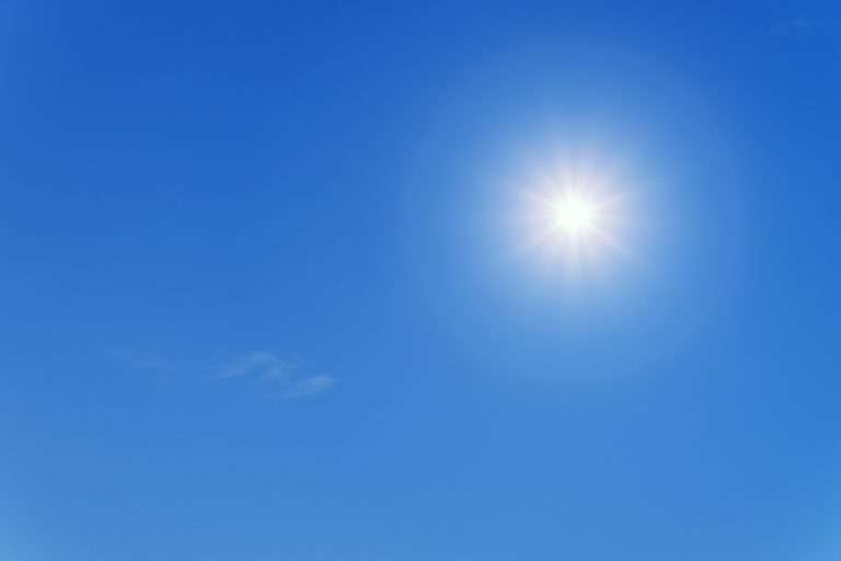 Sunny, high 30°C, humidex 35°C