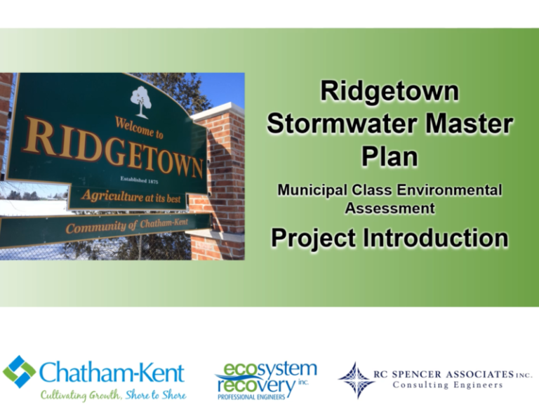 Ridgetown Stormwater Master Plan launched online