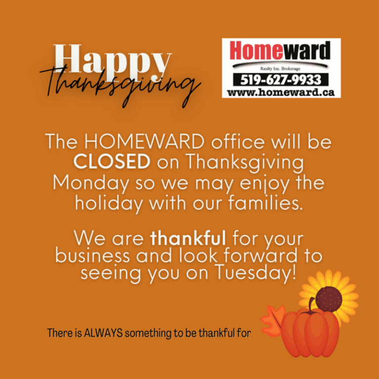 Happy Thanksgiving from Homeward Realty!
