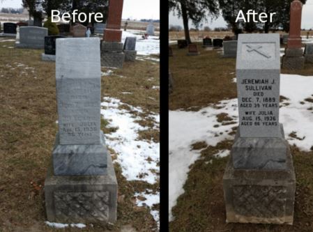 St. Croix Memorials in Wallaceburg can do restoration too!