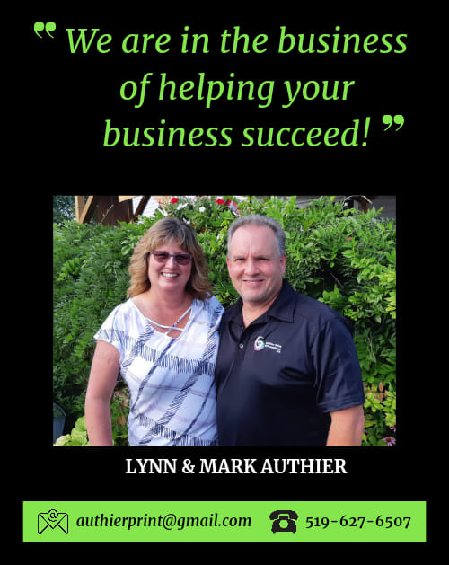 Authier Print & Promotional offers free delivery to Wallaceburg, Dresden & Walpole Island