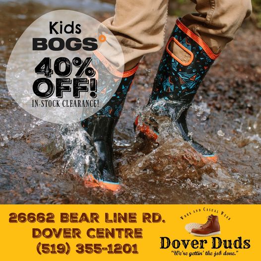 Dover Duds still have kids Bogs on SALE!