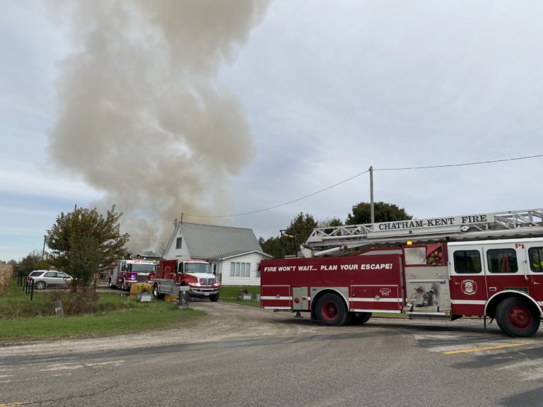 Update: Garage fire outside of Wallaceburg