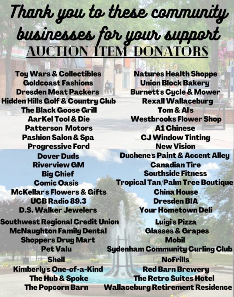 Wallaceburg and District Chamber of Commerce Auction