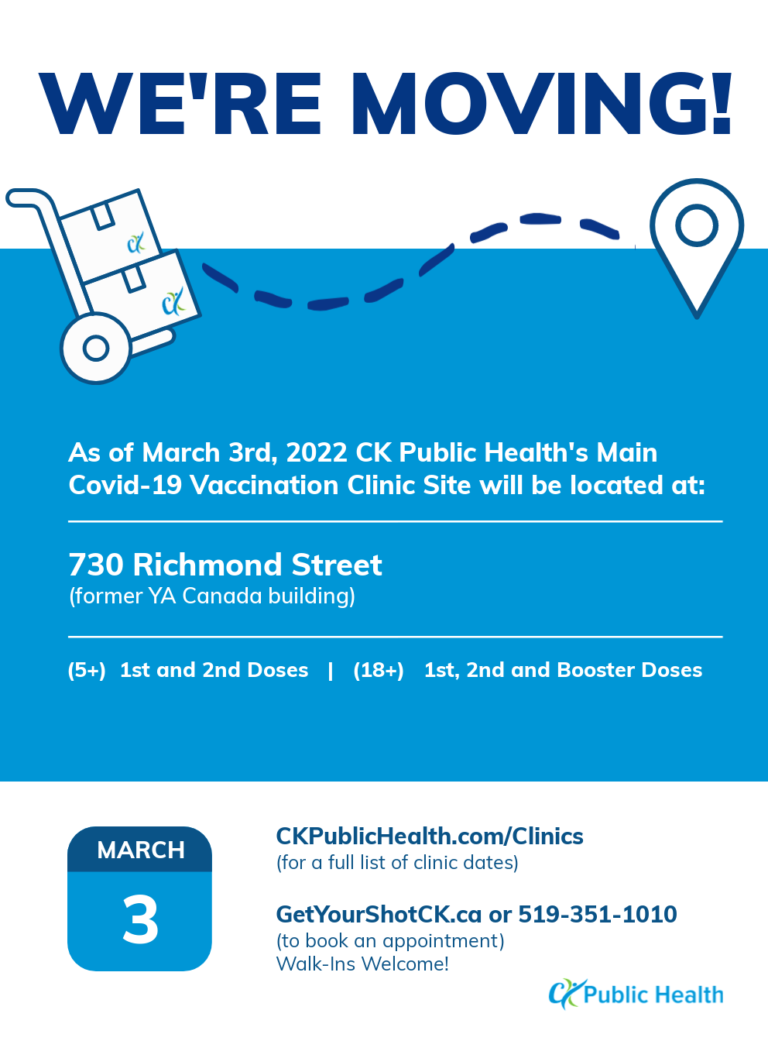 CK Public Health is moving  main COVID-19 vaccination site
