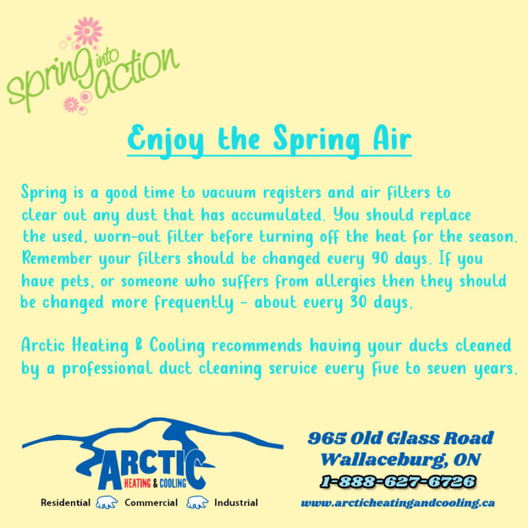 Arctic Heating and Cooling would like to remind you ….