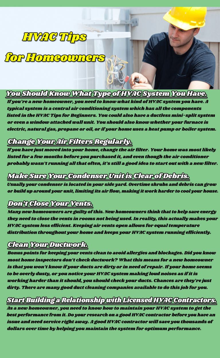 HVAC Tips for Homeowners provided by Arctic Heating & Cooling…