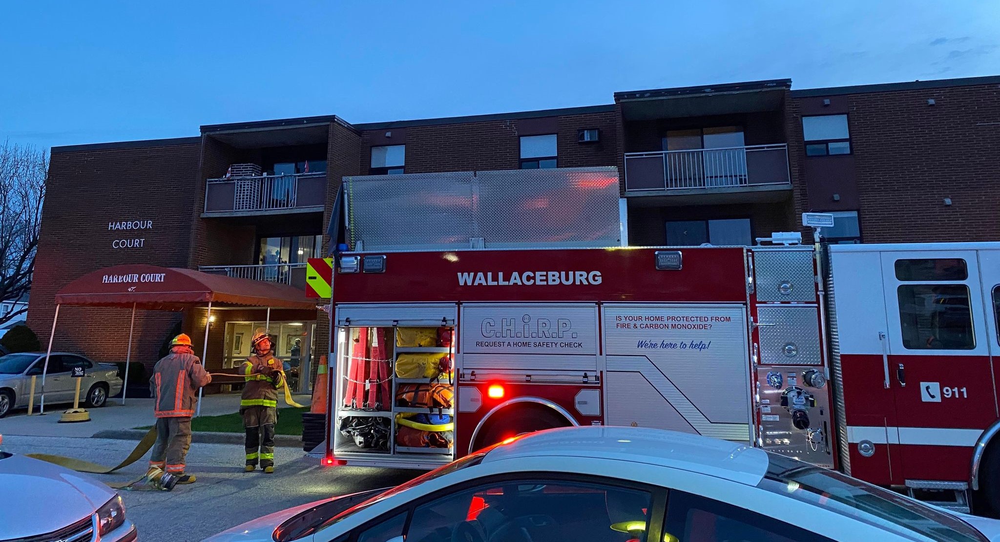 Investigation underway after a fire at Harbour Court in Wallaceburg