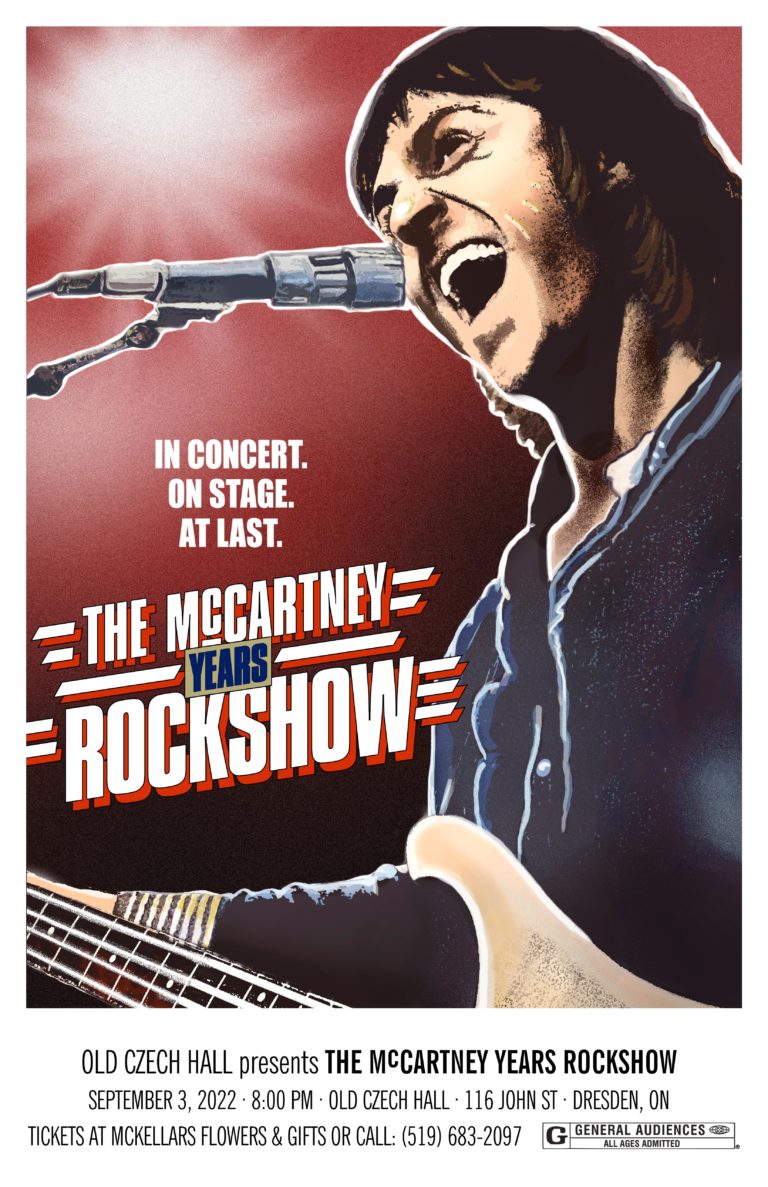 McCartney Years Rockshow coming to the Old Czech Hall on September 3