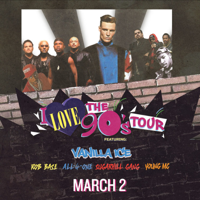 I Love the 90’s Tour, featuring Vanilla Ice, coming to Caesars Windsor on March 2