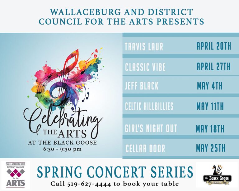 Wallaceburg and District Council for the Arts & Black Goose teaming up for spring concert series