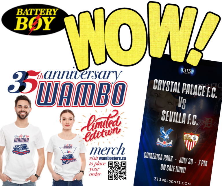 WOW! Win 2 WAMBO T-Shirts & + 4 Tickets to see Crystal Palace F.C. vs. Sevilla F.C. at Comerica Park!