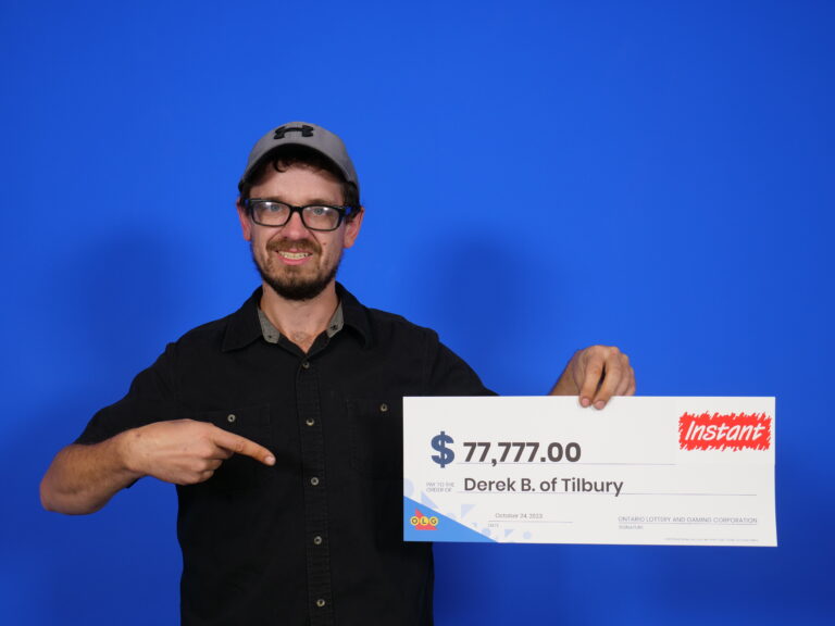 Tilbury man wins $77,777 lottery prize