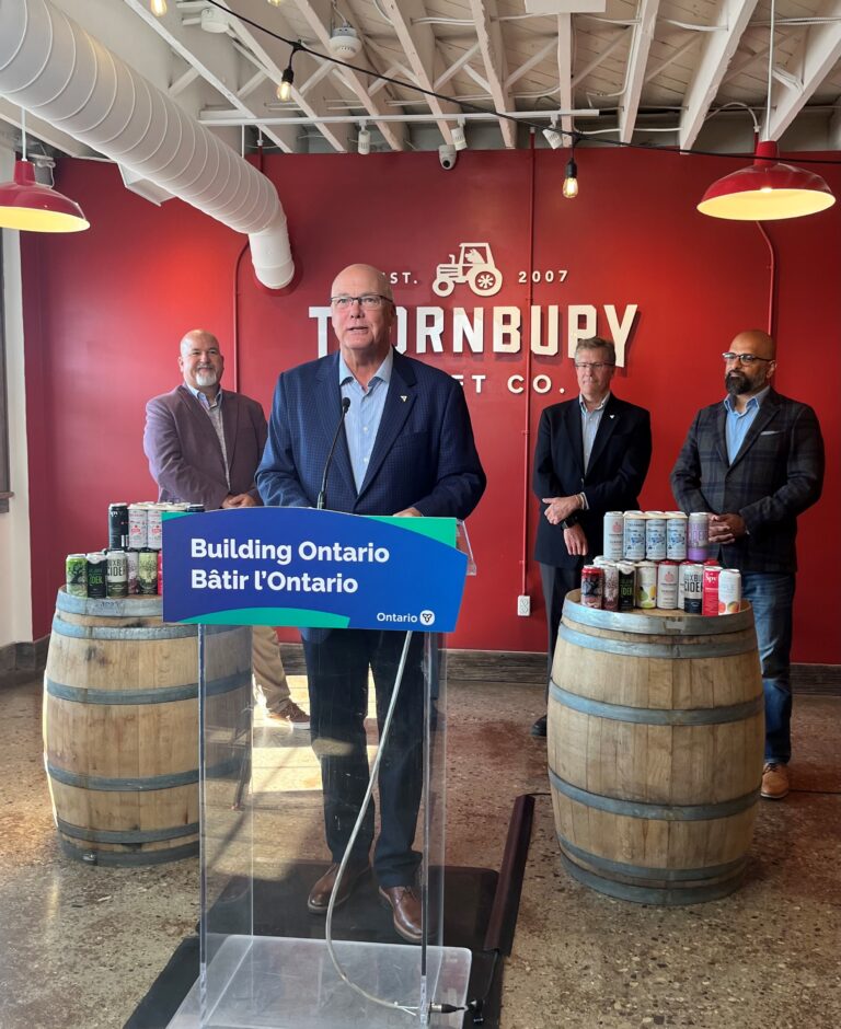 Province investing in the Ontario Craft Cider Marketing Fund
