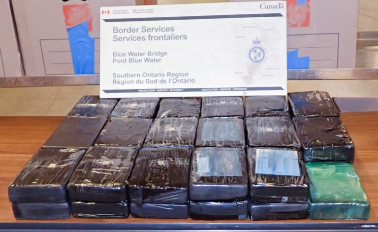 $23.3-million in cocaine seized at the Blue Water Bridge