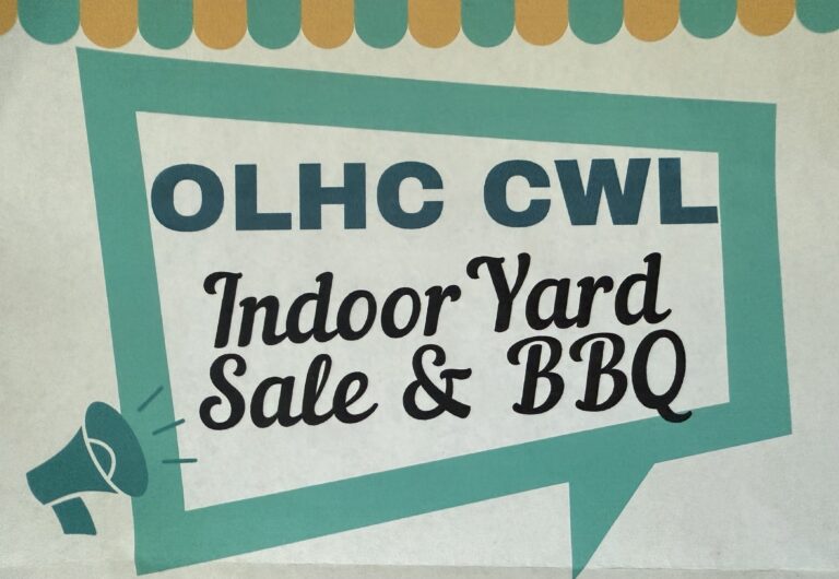 Our Lady Help of Christians CWL indoor yard sale and BBQ