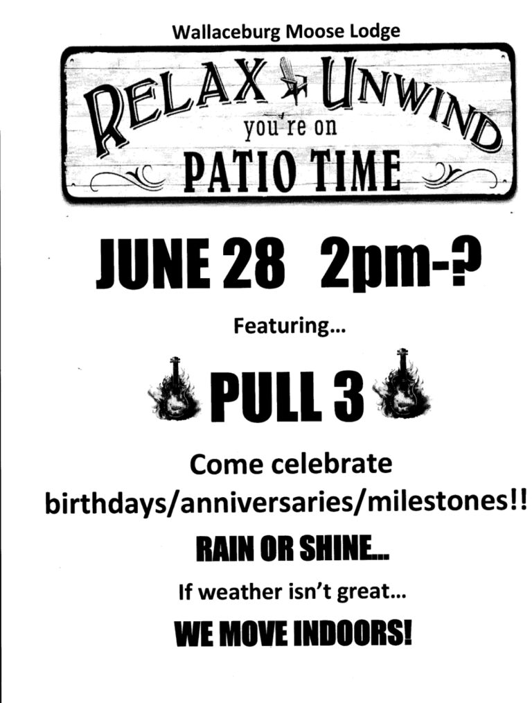 Patio Time at Wallaceburg’s Moose Lodge