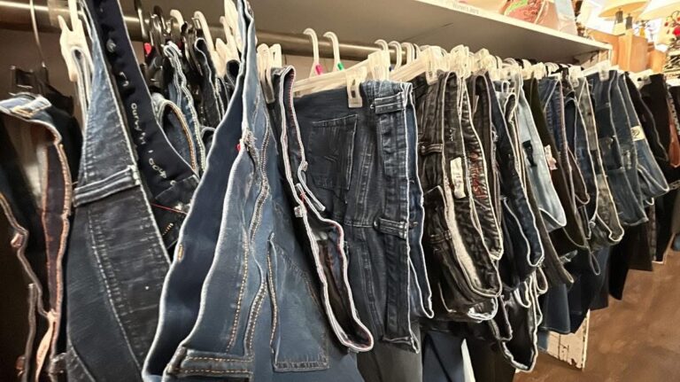 Jeans on sale at Re:find Charity Thrift Shoppe