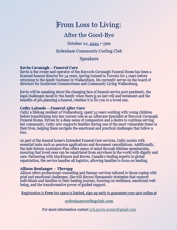 From Loss to Living – after the goodbye