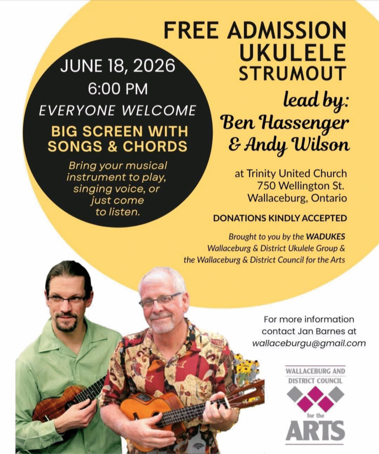 Wallaceburg ukulele group hosting free community strumout in June