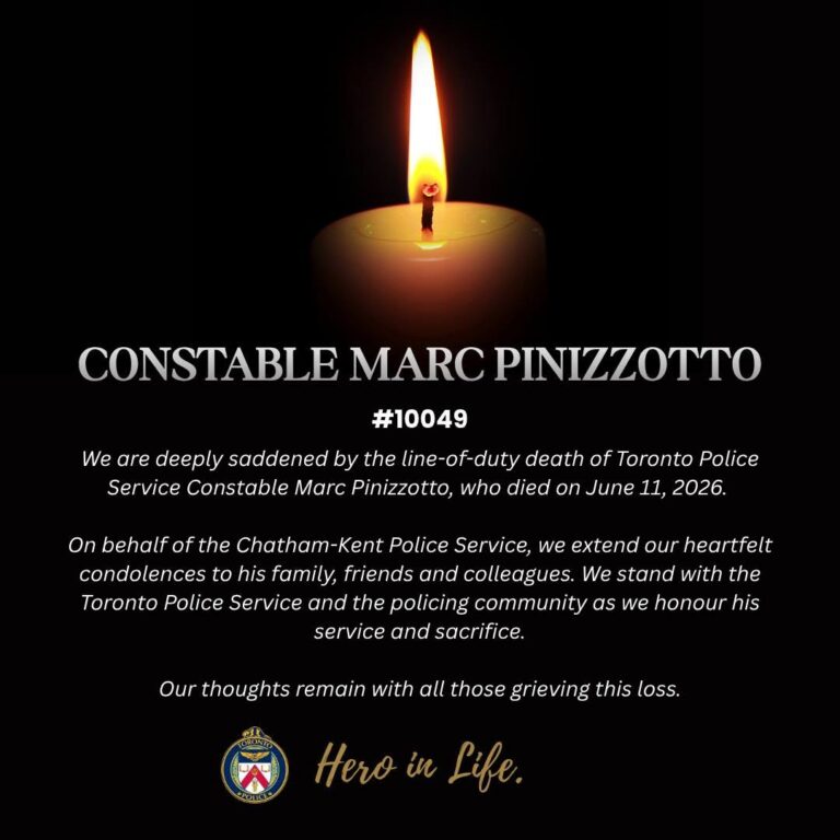 Police services mourn Toronto officer killed in line of duty